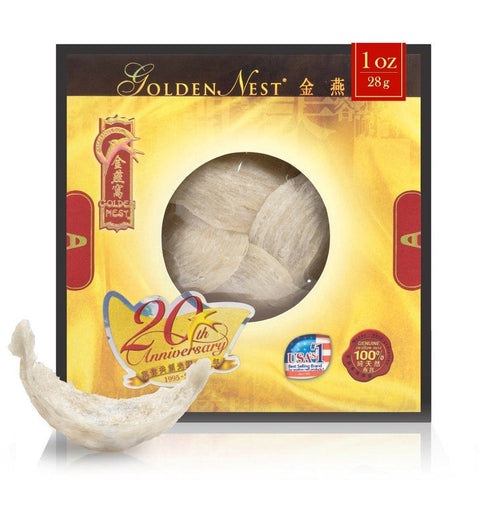 Golden Nests Premium White Bird’s Nest AAA – 227 Grams (1Oz.) 金燕窩 3A 白燕棧