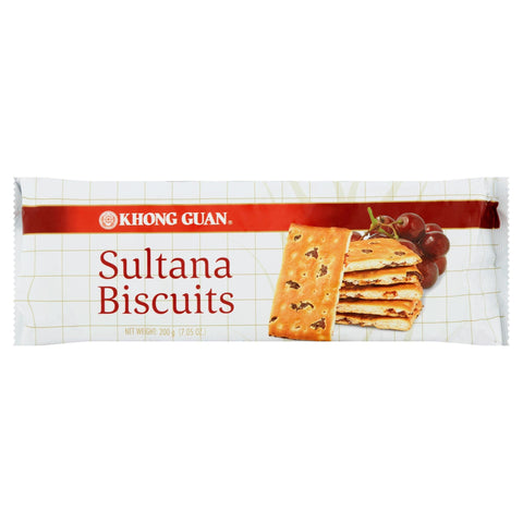 Khong Guan Sultana Biscuits Crackers | Raisin Biscuits 7.05 Oz (200 g) - 葡萄饼 - CoCo Island Mart