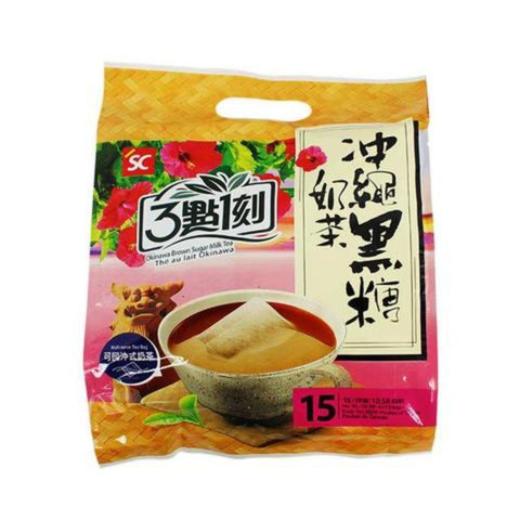 3:15PM Instant Okinawa Brown Sugar Milk Tea 15 sachets 10.58 Oz (300 g) - 3点一刻冲绳黑糖奶茶 - CoCo Island Mart