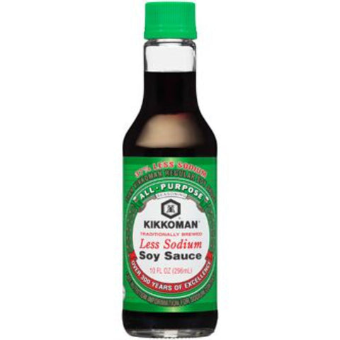 KIKKOMAN Less Sodium Soy Sauce 10FL Oz (296 mL)