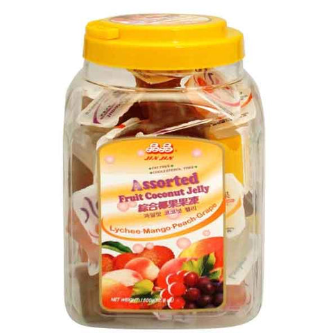 JIN JIN Assorted Flavors Coconut Candy Jelly 52.9 Oz (1500 g)