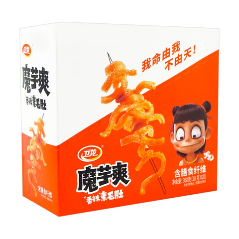 卫龙魔芋爽 香辣WEILONG Spicy Flavor Crispy Konjac 20 Pieces 360 g