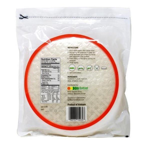 Asian Best Vietnamese Spring Roll Wrapper-Banh Trang Deo Thuong Hang 22 cm (8.5 in) 17.6 Oz (500 g) - CoCo Island Mart