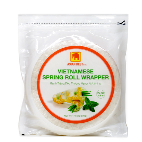 Asian Best Vietnamese Spring Roll Wrapper-Banh Trang Deo Thuong Hang 22 cm (8.5 in) 17.6 Oz (500 g) - CoCo Island Mart