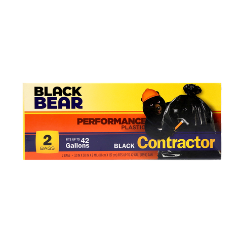 Black Bear Contractor Black up to 42 gallons 2 Bags