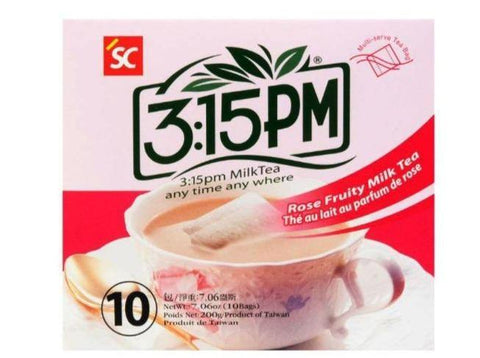 3:15PM Rose Fruity Instant Taiwanese Milk Tea 10 Bags 7.06 Oz (200 g) - 3点一刻经典玫瑰花果奶茶 - CoCo Island Mart