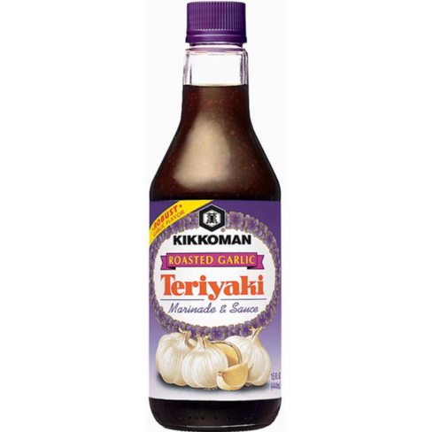 KIKKOMAN Roasted Garlic Teriyaki Sauce 15FL Oz (444 mL)
