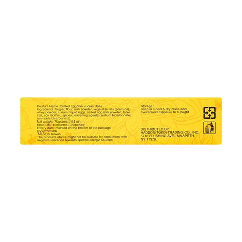 TOKO Salted Egg Yolk Cookie Rolls 75 g - CoCo Island Mart