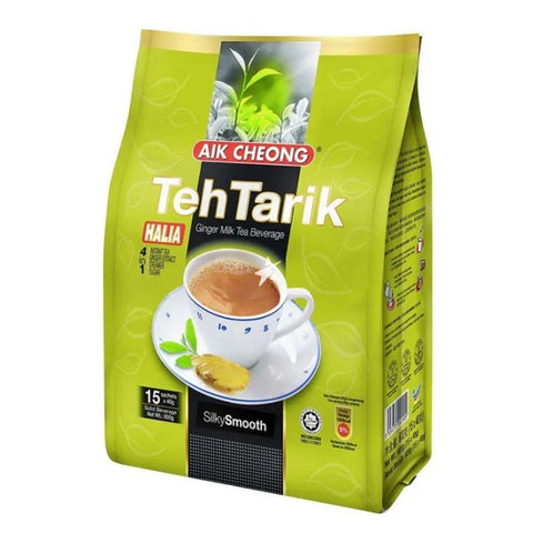Aik Cheong 4 in 1 Instant Black Tea + Ginger Extract + Creamer + Sugar | Ginger Milk Tea Beverage 15 Sachets (600 g) - 益昌香姜汁奶茶 600 克 - CoCo Island Mart