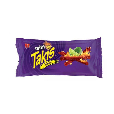 Takis Fuego Mini Bite Size Hot Chili Pepper and Lime Tortilla Chips 26.23 Oz (35 g) - CoCo Island Mart