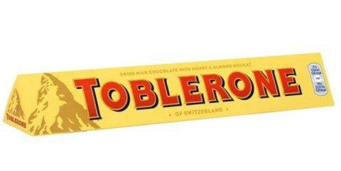 Toblerone Swiss Milk Chocolate With Honey and Almond Nougat 3.52 Oz (100 g)