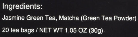 Ito En Matcha Green Tea Jasmine 20 Tea Bags 1.05 Oz (30 g)