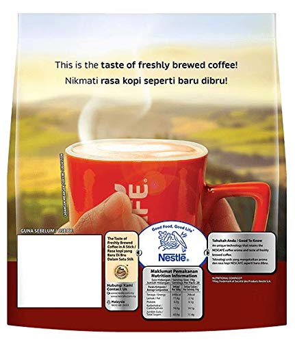 Nescafé 3-in-1 Premix Instant Coffee Blend & Brew Original - Imported from Nestle Malaysia 19 g (28 Sticks)
