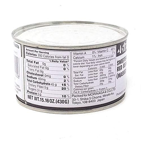 Morinaga Smashed Sweetened Red Beans 15.16 Oz (430 g)