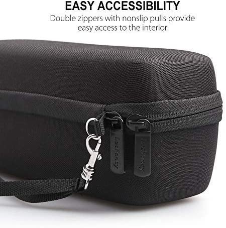 Hard Case for Bose SoundLink Mini / Mini 2 Bluetooth Speaker with Soft Silicone Case, Mesh Accessory Pocket, Black