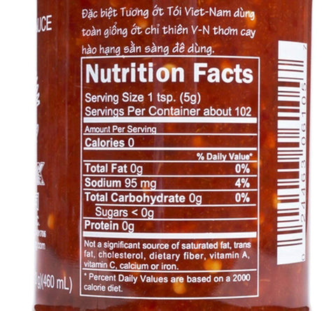 Huy Fong Chili Garlic Sauce (Tuong Ot Toi Viet Nam) 18 Oz (510 g) Jar