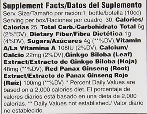 Prince of Peace Ginkgo Biloba & Red Panax Ginseng Extract 30 Bottles 10.2 FL Oz