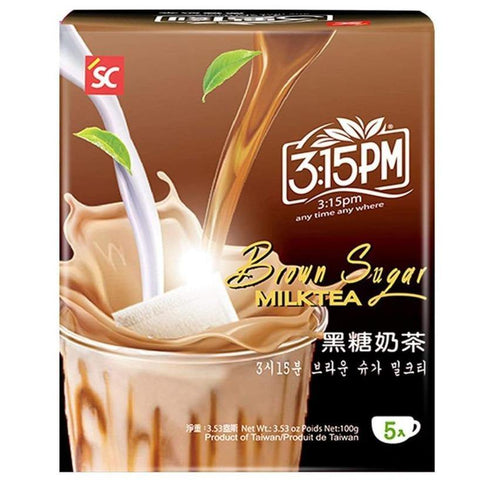 3:15PM Instant Brown Sugar Milk Tea 5 Bags 3.53 Oz (100 g) -3点一刻黑糖奶茶 - CoCo Island Mart
