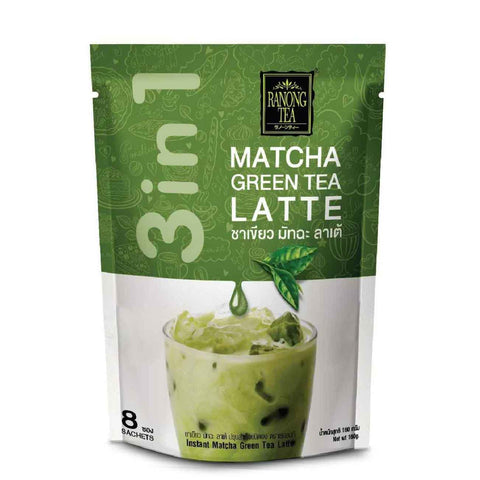 Ranong Tea 3 in 1 Instant Matcha Green Tea Latte 5.64 Oz (160 g)