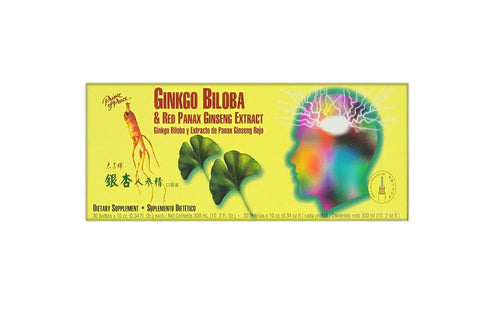 Prince of Peace Ginkgo Biloba & Red Panax Ginseng Extract 30 Bottles 10.2 FL Oz