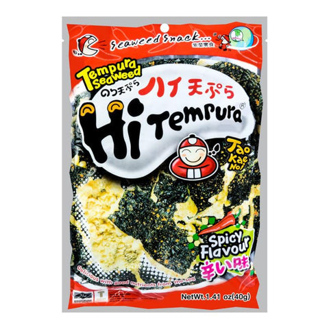 Taokaenoi Tempura Seaweed Snack Spicy Flavor 1.41 Oz (40 g) - Fried Seaweed Snack