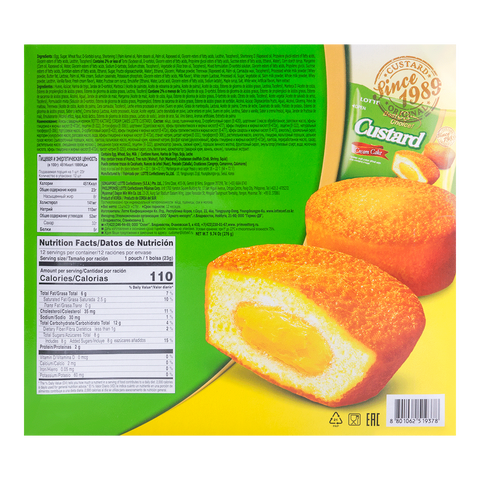 LOTTE Custard Cream Cake Flavor 11.85 Oz (336 g) - 12 PACKS