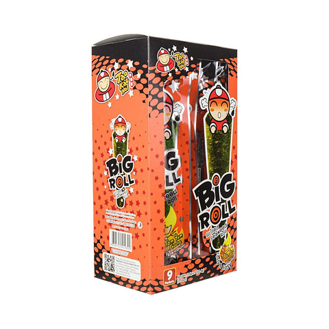 Tao Kae Noi Big Roll Grilled Seaweed Roll Tom Yum Goong Flavor 0.95 Oz (27 g) 9 Packets - 小老闆冬荫味紫菜卷 - CoCo Island Mart