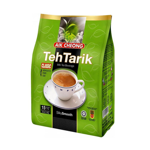 Aik Cheong Teh Tarik Instant 3 in 1 Milk Tea Beverage (15 Sachets X 40 g) 21.2 Oz (600 g) - CoCo Island Mart