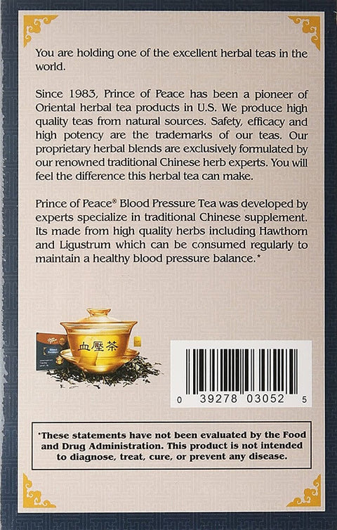 Prince of Peace Blood Pressure Herbal Tea 18 Tea Bags X 1.8 g (1.14 Oz/32.4 g)