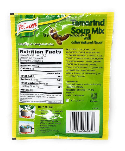 Knorr Tamarind Soup Mix (Sinigang Sa Sampalok Mix) 1.41 Oz (40 g)