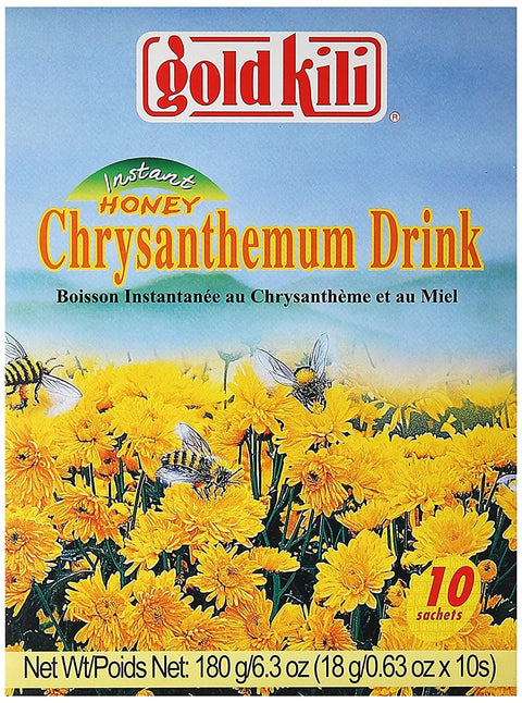 Gold Kili Instant Honey Chrysanthemum Tea 10 Sachets 6.3 Oz (180 g) - 金麒麟即溶蜂蜜菊花晶6.3 Oz - CoCo Island Mart
