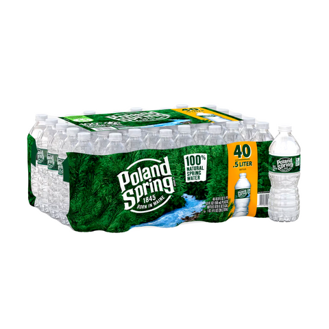 Poland Spring 100% Natural Spring Water (16.9 Oz) 40 Bottles