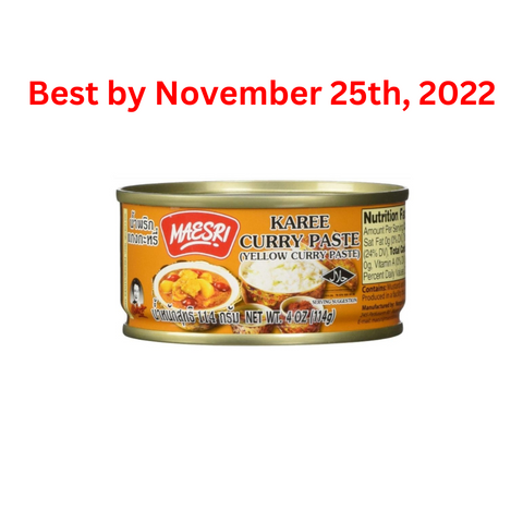 Maesri Yellow Curry Paste - Karee Curry Past 4 Oz (114 g)