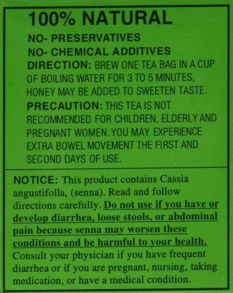 Evergreen Leaves Brand California Dieters' Slim Herbal Tea 20 Tea Bags 1.76 Oz (50 g)