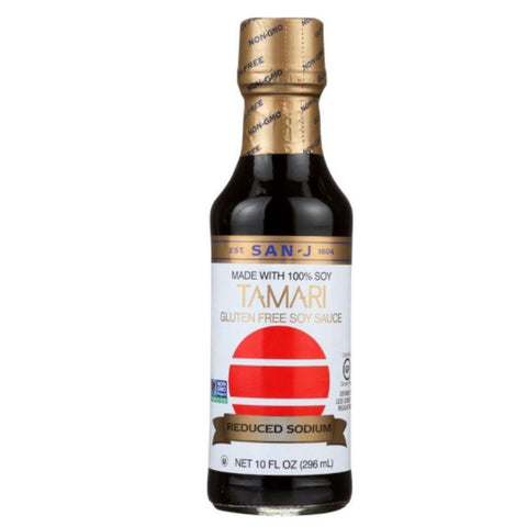 San-J Gluten Free Reduced Sodium Tamari Soy Sauce 10 FL. Oz (296 mL) - CoCo Island Mart