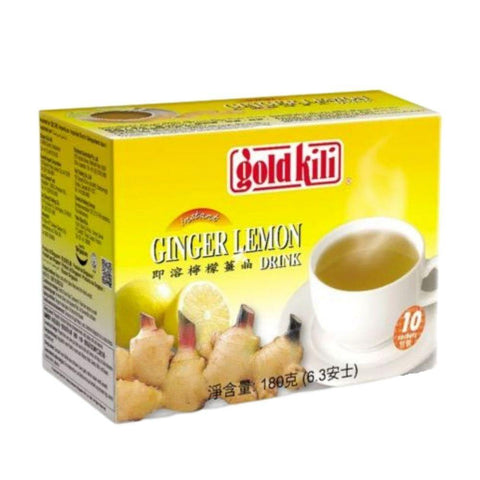 Gold Kili Instant Ginger Lemon Tea 10 Sachets 6.3 Oz (180 g) - 金麒麟即溶蜂蜜柠檬铁晶 6.3 Oz - CoCo Island Mart
