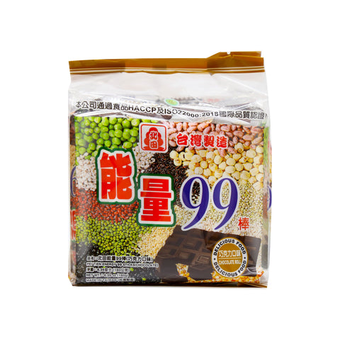 Pei Tien Energy 99 Sticks Rice Cake Rolls Chocolate Flavor 6.35 Oz (180 g)