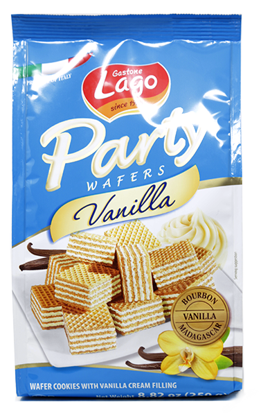 Gastone Lago Party Italian Vanilla Sweet Wafers | Vanilla Biscuits 8.82 Oz (250 g)