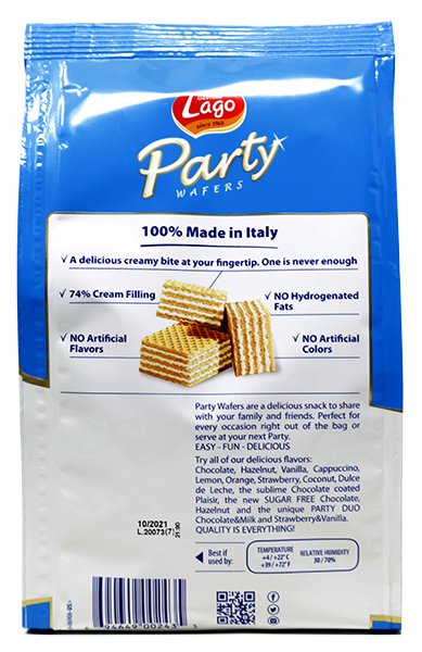 Gastone Lago Party Italian Vanilla Sweet Wafers | Vanilla Biscuits 8.82 Oz (250 g)