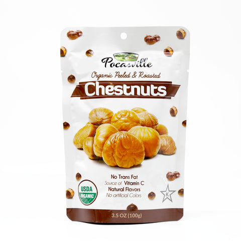 Pocasville Organic Peeled & Roasted Chestnuts 5.9 Oz (170 g)