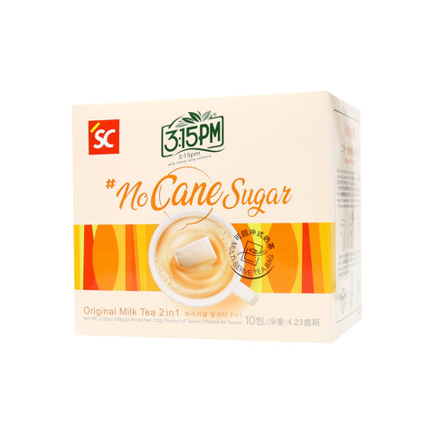 3:15PM Instant No Cane Sugar 2 in 1 Original Milk Tea 10 Bags 4.23 Oz (120 g)