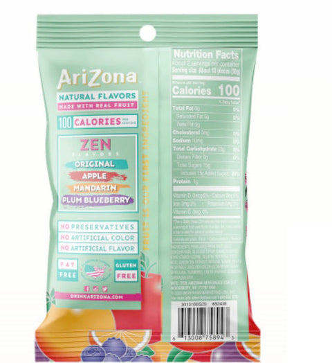 Arizona Green Tea Fruit Snacks 2.25 Oz (64 g)