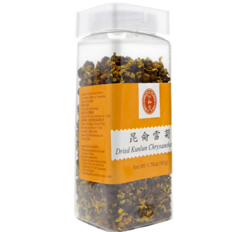 Ren He Tang Dried Kunlun Chrysanthemum Tea Chinese Tea Herbal Flower Tea Decaffeinated Loose Leaf Tea 1.76 Oz (50 g)
