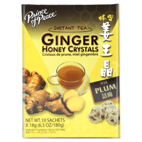 Prince of Peace Instant Plum Ginger Honey Crystals Tea 10 Sachets X 18 g (6.3 Oz/180 g)