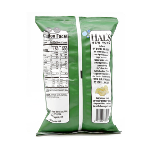 Hal's New York Kettle Cooked Potato Chips Jalapeño Flavor 2 Oz (56.7 g)