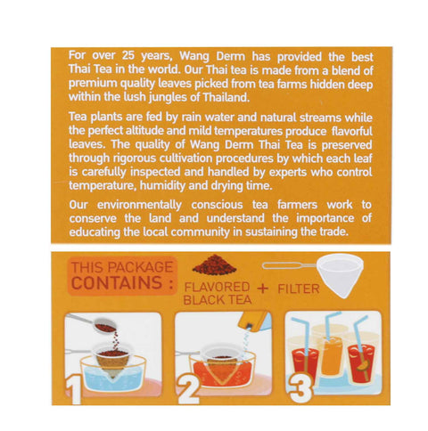 Wang Derm Authentic Thai Iced Tea Black Tea Flavored 65 Servings 7.06 Oz (200g)