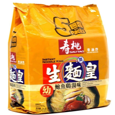 SAUTAO Thin / Mince Vermicelli Noodle King Abalone & Chicken Soup Flavour - 5 PACK 12.35 Oz (350 g)