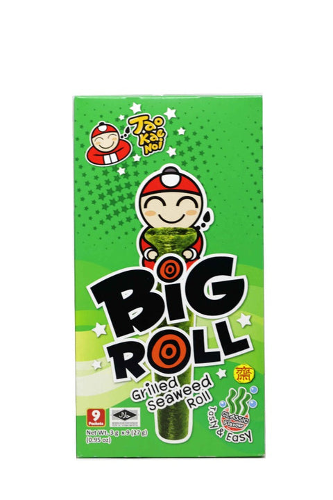 Tao Kae Noi Big Roll Grilled Seaweed Roll with Classic Flavor (小老闆原味紫菜卷) 0.95 Oz (27 g) 9 Packets