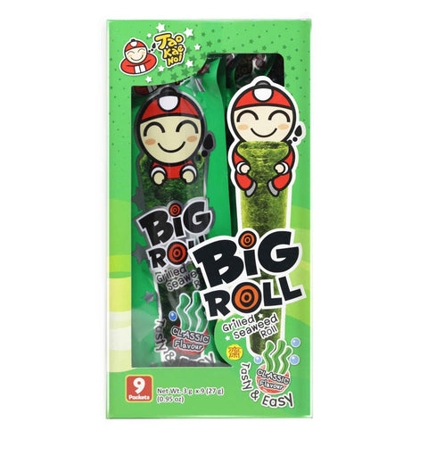 Tao Kae Noi Big Roll Grilled Seaweed Roll with Classic Flavor (小老闆原味紫菜卷) 0.95 Oz (27 g) 9 Packets