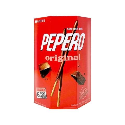Lotte Pepero Original Chocolate Biscuit Stick 6.35 Oz (180 g)